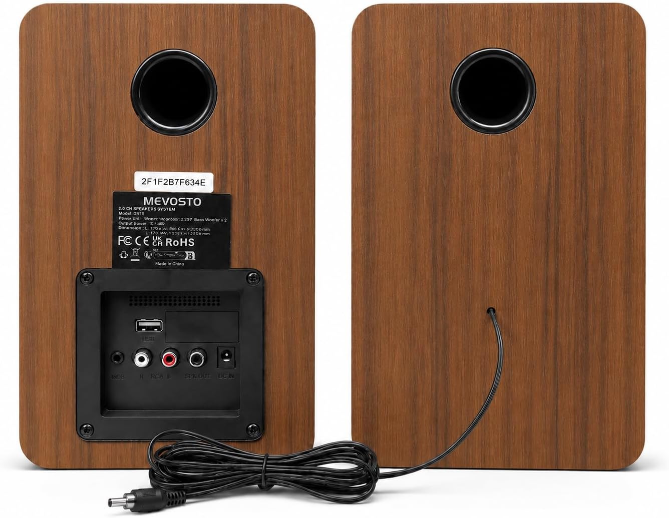 Active Bookshelf Speakers 36W RMS - BT 5.4 Wireless Speaker with 5 Inch Woofer, Silk Dome Tweeter PC Speakers - USB Digital Audio Studio Monitors Bass & Treble Adjust AUX Input for Record Player TV - Image 8
