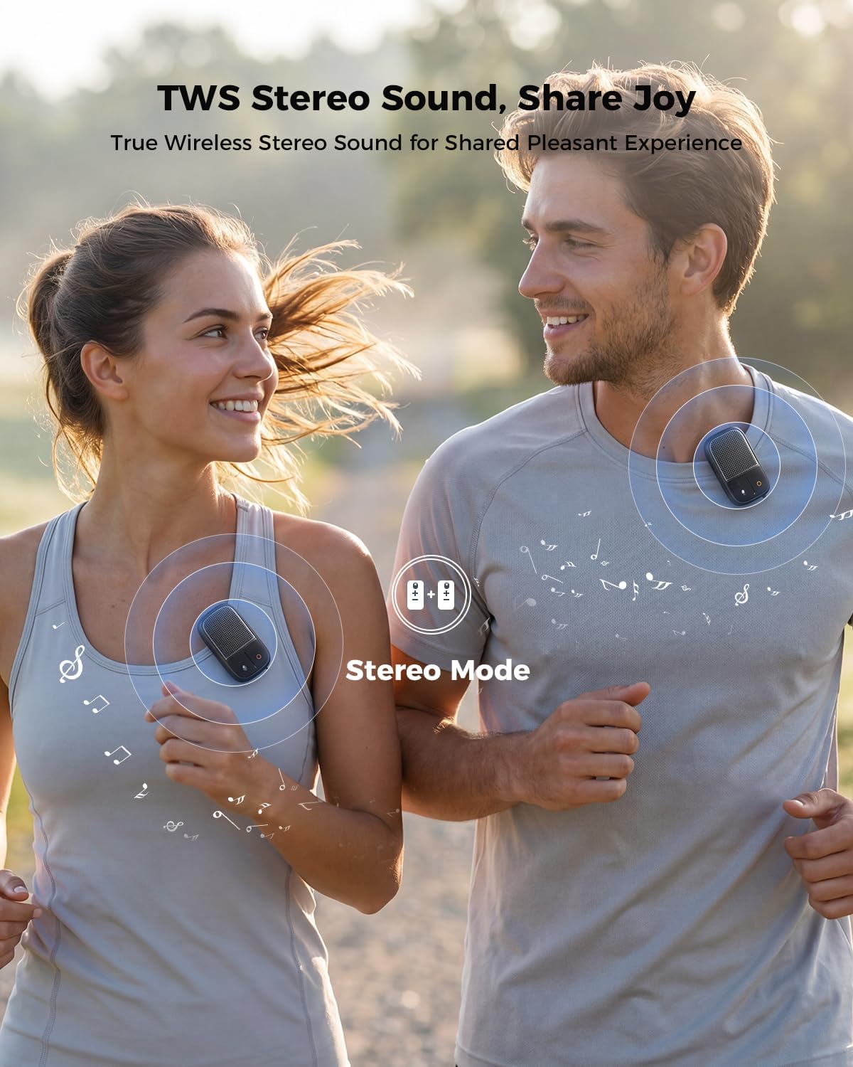 SUPERONE (Updated Version) Wearable Bluetooth Speaker with Voice Assistant & Mic, IPX7 Waterproof Clip-on Portable Speaker, TWS Pairing, Up to 30H of Play, for Outdoor Golf Work Pool - Image 7
